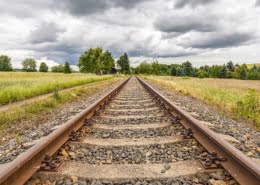 Railway track in the countryside