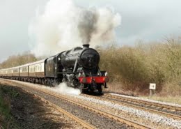 A steam engine on the mainline