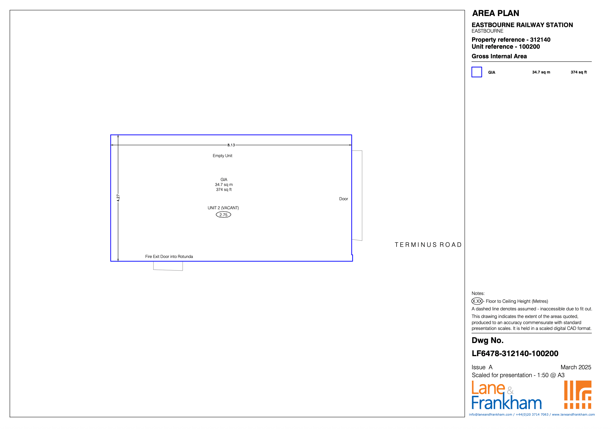 Eastbourne Vacant Retail Unit 312140/100200 Floorplan