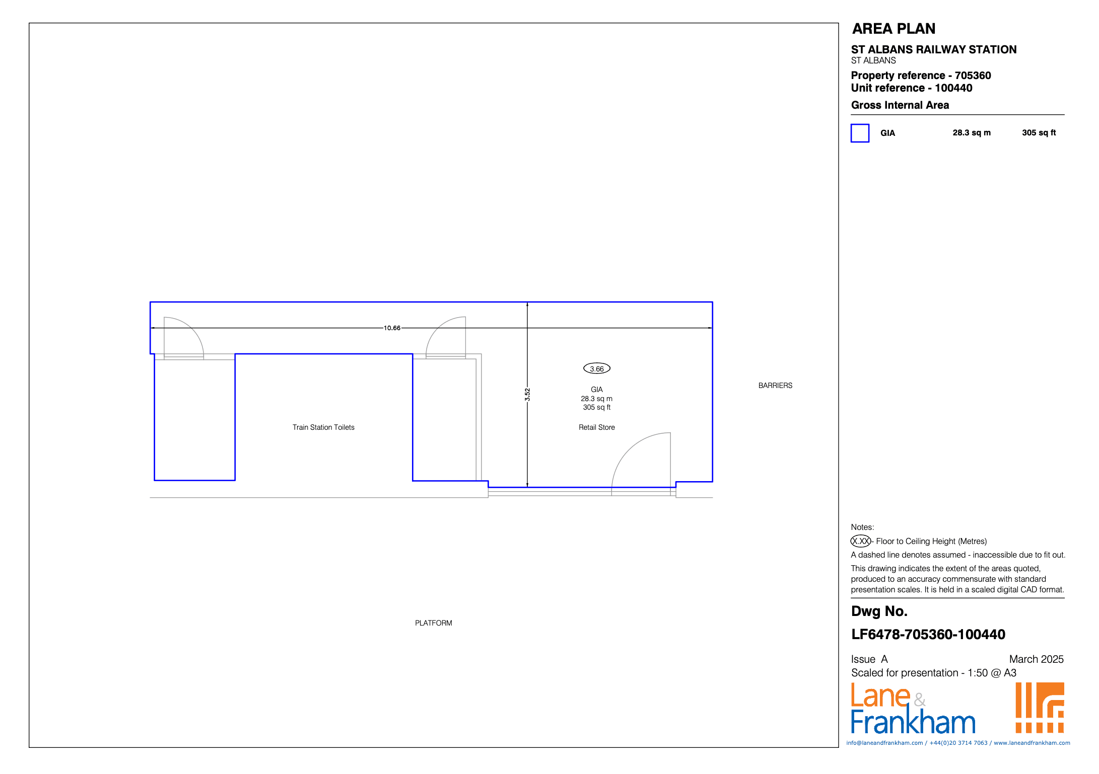 St Albans City Vacant Retail Unit 705360/100440 Floorplan