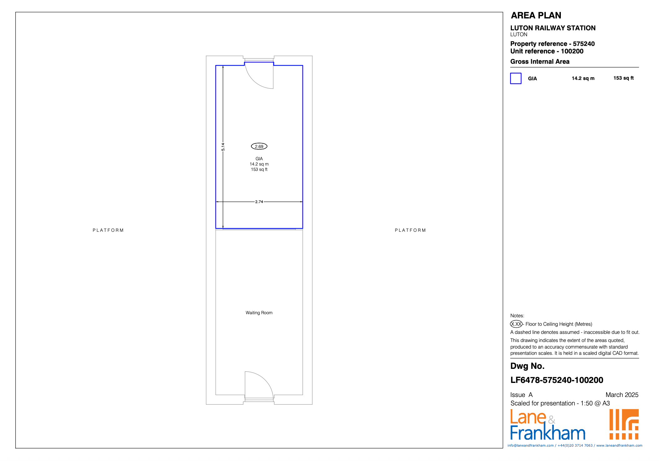Luton Vacant Retail Unit 575240/100200 Floorplan