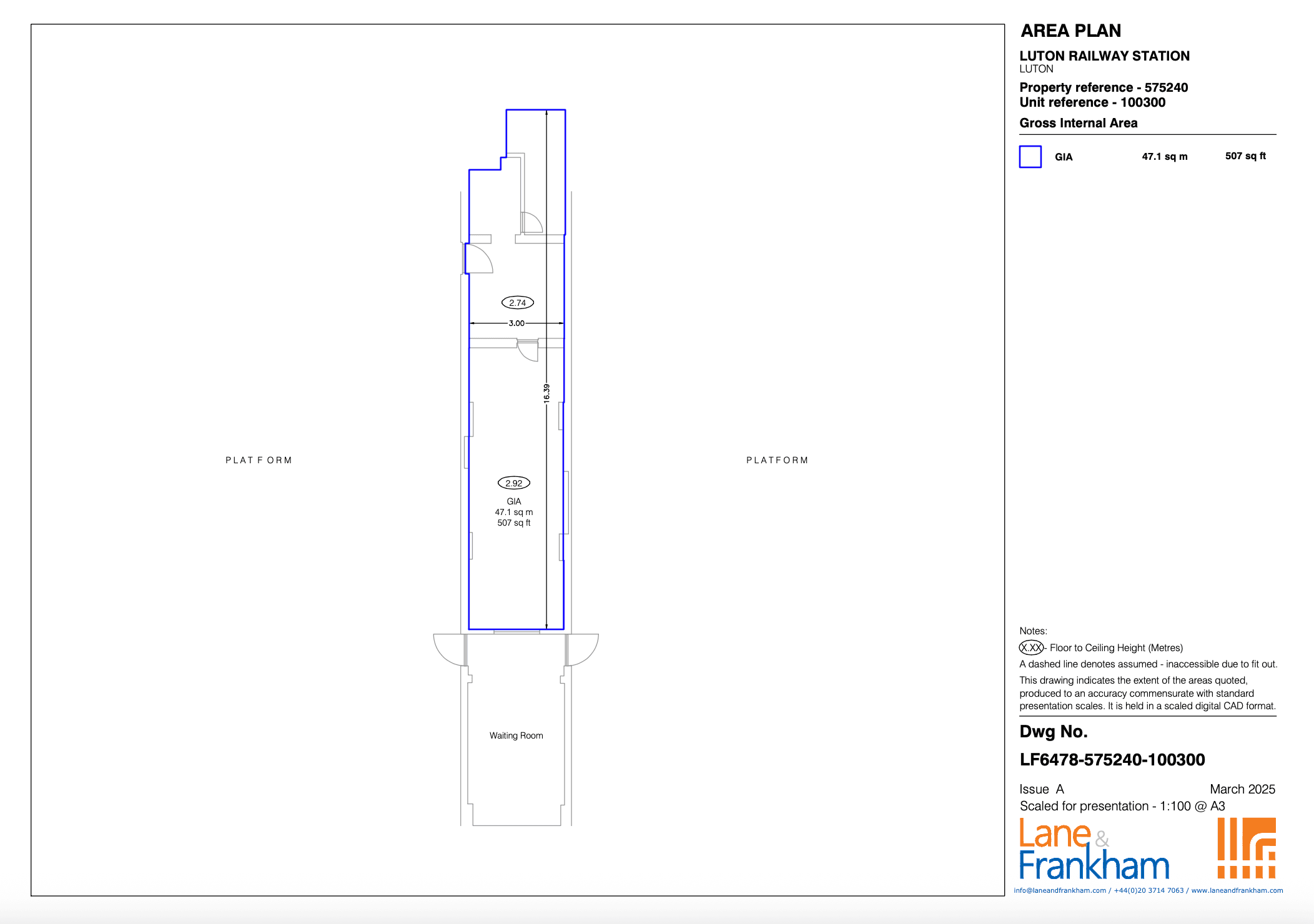 Luton Vacant Retail Unit 575240/100300 Floorplan