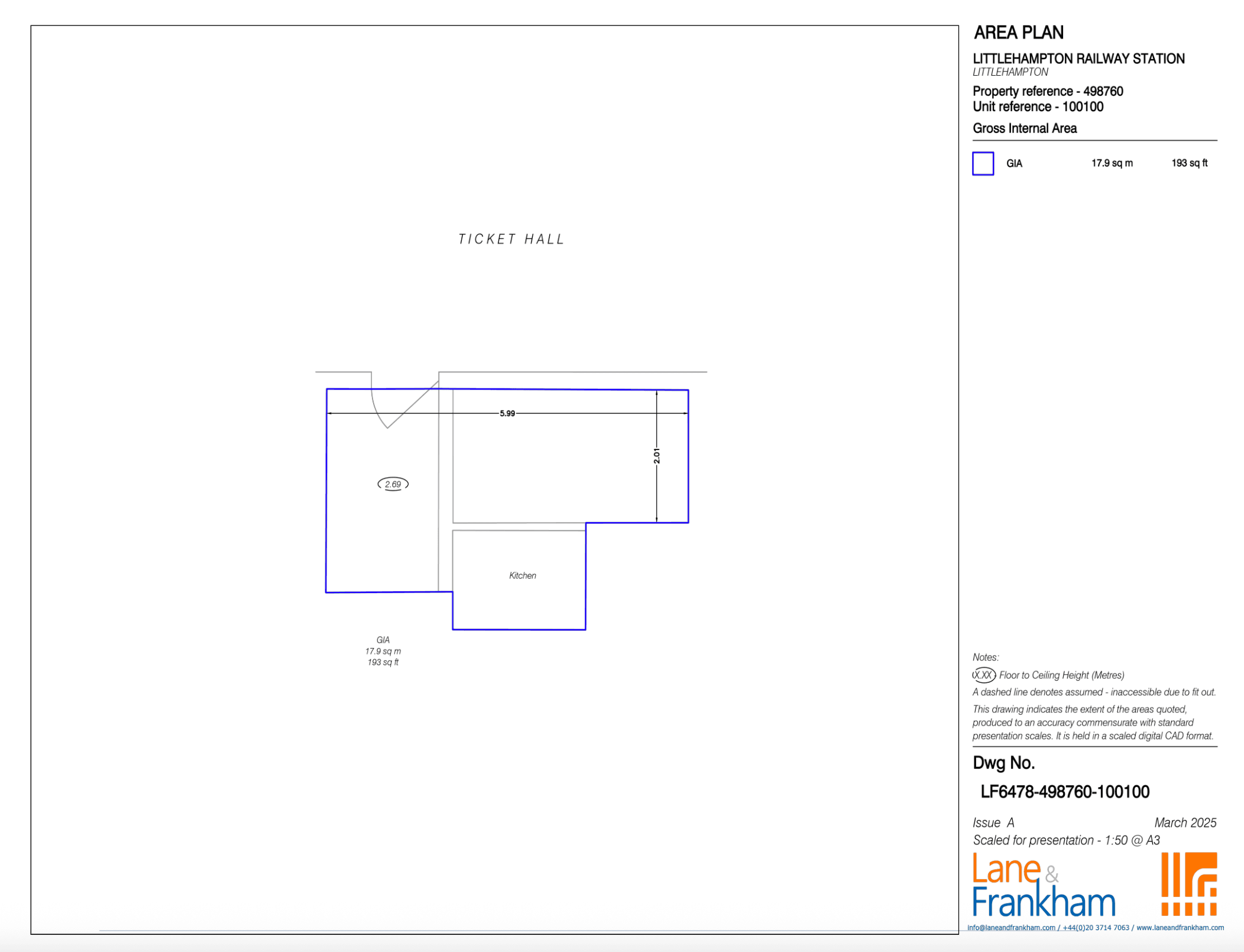 Littlehampton Vacant Retail Unit 498760:100100 Floorplan
