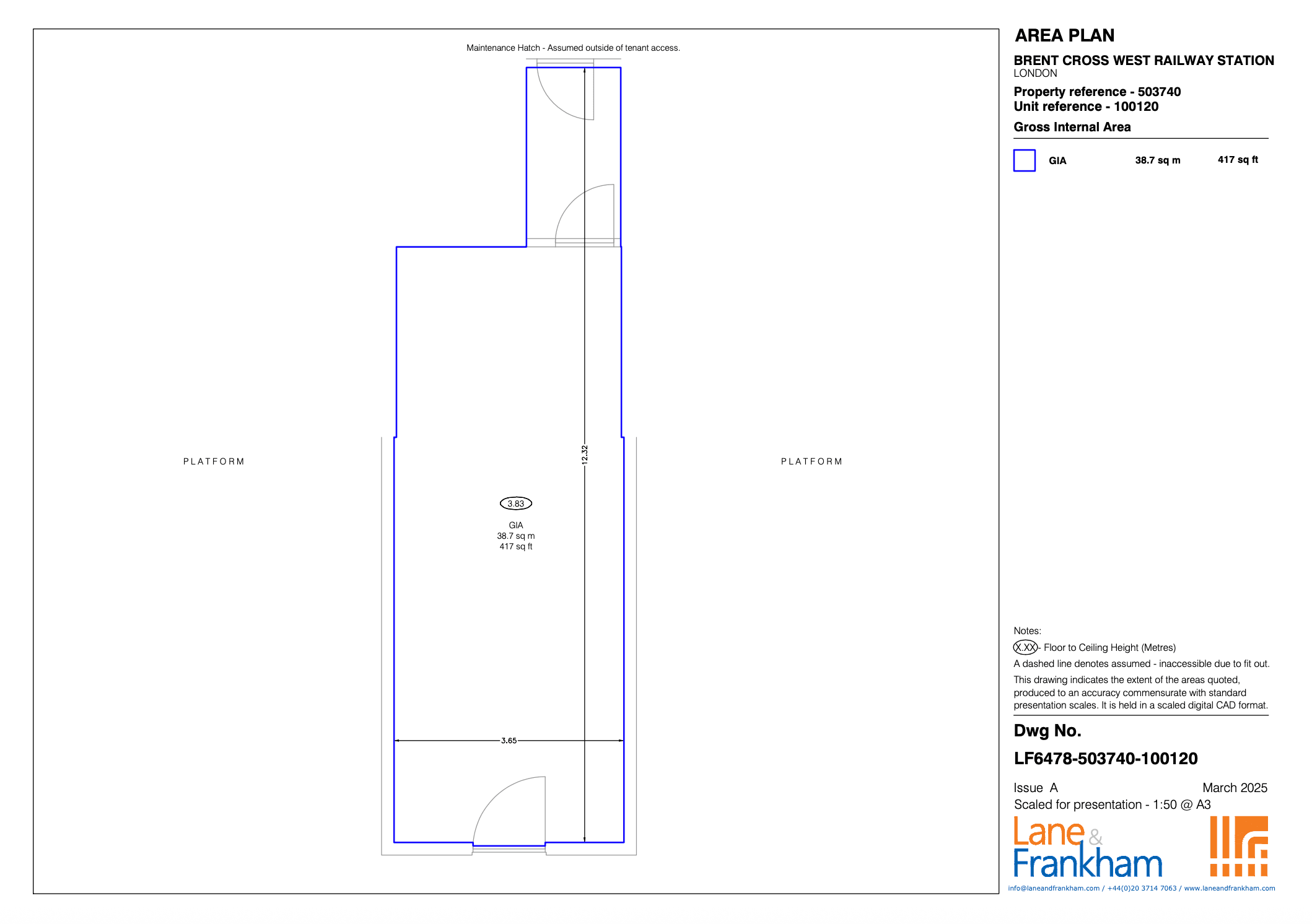 Brent Cross West Vacant Retail Unit 503740:100120 Floorplan