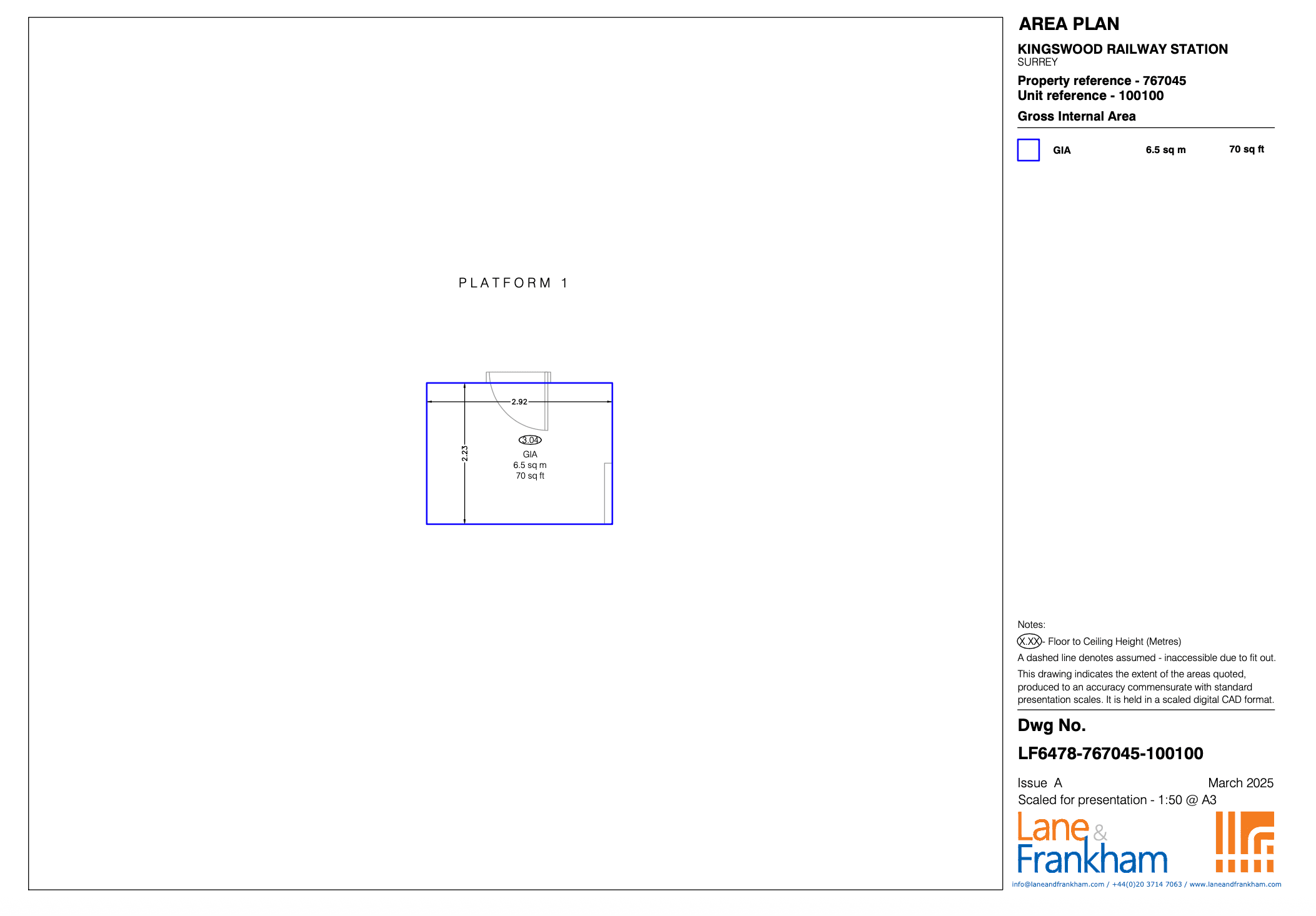 Kingswood Vacant Retail Unit 767045/100100 Floorplan