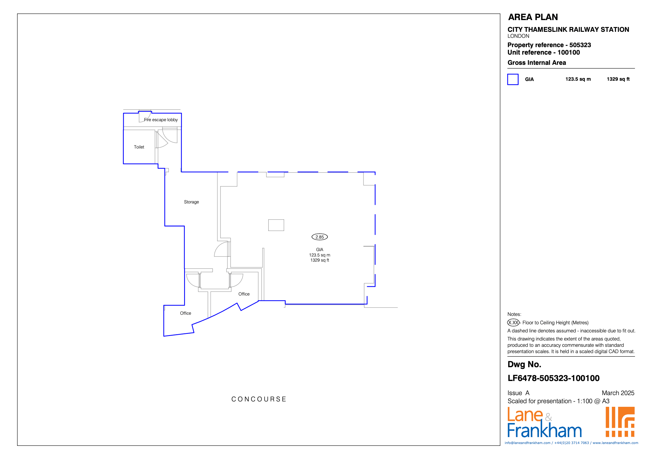 City Thameslink Vacant Retail Unit 505323/100100